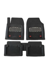 Opel Corsa F Uyumlu Universal Derin Havuzlu Paspas Krom Karbon thumbnail 1