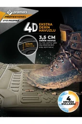 Promats Honda Civic Fd6 2007-2012 Profesyonel Bej Havuzlu 5 Parça Kauçuk Paspas thumbnail 3