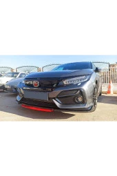 Civic Fc5 - Fk7 Ön Lip Kırmızı 4 Parça thumbnail 3