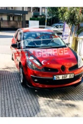 Renault Clio Esnek Kanatlı Ön Lip 3 Parça thumbnail 2