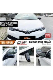 Toyota Corolla 2014 - 2018 Yarasa Batman Ayna Kapağı Piano Black thumbnail 1