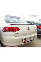 Volkswagen Passat B6 - B7 - B8 Type 2006 - 2020 Uyumlu Bagaj Üstü Spoiler Piano Black thumbnail 3