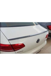 Volkswagen Passat B6 - B7 - B8 Type 2006 - 2020 Uyumlu Bagaj Üstü Spoiler Piano Black thumbnail 2