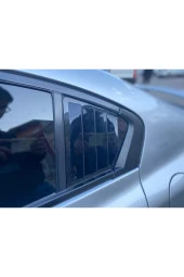 Honda Civic Fb7 Kelebek Cam Kaplama Vizörü Piano Black 2012-2015 thumbnail 3