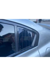 Honda Civic Fb7 Kelebek Cam Kaplama Vizörü Piano Black 2012-2015 thumbnail 3