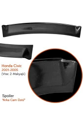 Honda Civic (vtec 2 - Makyajlı) 2001-2005 Arka Cam Üstü Spoiler thumbnail 2