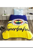Tac Lisansli Tek Kisilik Fenerbahce Sari Lacivert Battaniye - 1
