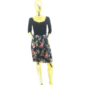SÜPERNATURAL ÇİÇEK DESENLİ BALON ETEK MODEL  ELBİSE - 1