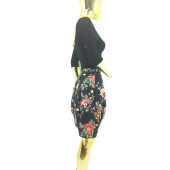 SÜPERNATURAL ÇİÇEK DESENLİ BALON ETEK MODEL  ELBİSE - 2