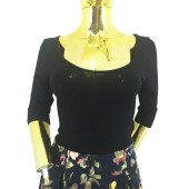 SÜPERNATURAL ÇİÇEK DESENLİ BALON ETEK MODEL  ELBİSE - 5