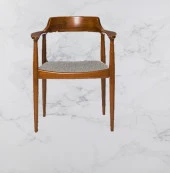 Sandalye ST 14220 Zus138 TAM EĞİKKOLÇAK Kayın RETRO Parlak Ceviz keten kumaş thumbnail 4