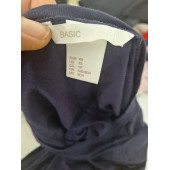 H&M BASİC LACİVERT PENYE TUNİK - 8