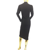 H&M  SİYAH STREÇ FIRIFIR DETAYLI ELBİSE - 4