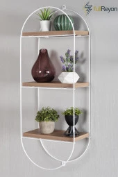Dekoratif 3 Raflı Duvar Rafı - 1