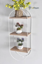 Dekoratif 3 Raflı Duvar Rafı - 2