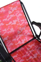 Full Reyon Dijital Baskılı Kamp Deniz Piknik Sandalyesi Pembe Kmj - 4