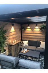 10 Adet Gün Işığı Ledli Dekoratif Tek Yönlü Iç Ve Dış Mekan Bahçe Duvar Apliği - 1