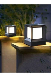 Kare Küp Bahçe Aydınlatma Armatürü - Set Üstü Dekoratif Aplik - 4