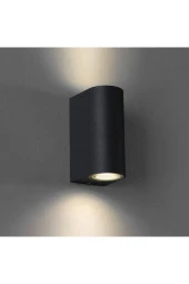 Çift Yönlü Duvar Aplik Siyah Iç Ve Dış Mekan Bahçe Aydınlatma (AMPULLER HARİÇ) - 5