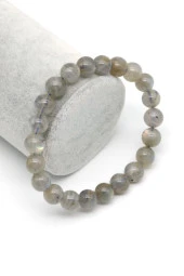 Labradorit Doğal Taş Bileklik 9 mm Küre Kesim thumbnail 1