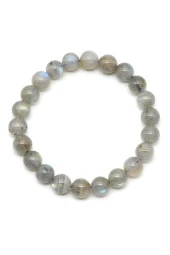 Labradorit Doğal Taş Bileklik 9 mm Küre Kesim thumbnail 2