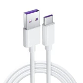 Powermaster PM-18299 Beyaz 5A Hızlı Şarj Destekli USB Type-C Şarj Ve Data Kablosu (1 Metre) - 1