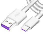 Powermaster PM-18299 Beyaz 5A Hızlı Şarj Destekli USB Type-C Şarj Ve Data Kablosu (1 Metre) - 2