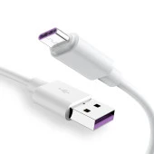 Powermaster PM-18299 Beyaz 5A Hızlı Şarj Destekli USB Type-C Şarj Ve Data Kablosu (1 Metre) - 3