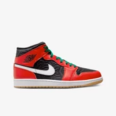 Air Jordan 1 Mid SE Christmas DQ8417-006 Erkek Basketbol Ayakkabısı - 1