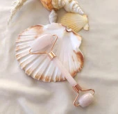 Gül Kuvars Yüz Masajı Silindiri Yüz Germe Yanak Zayıflama Cilt Bakımı Masaj Cihazı - 1