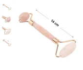 Gül Kuvars Yüz Masajı Silindiri Yüz Germe Yanak Zayıflama Cilt Bakımı Masaj Cihazı - 4