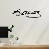 ALPHA METAL DESIGN Metal Atatürk İmzası Duvar Tablosu - Siyah Atatürk İmzası - Ev Ofis Dekorasyon Aksesuar AMD4030 - 3