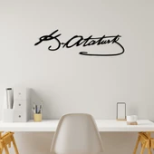 ALPHA METAL DESIGN Metal Atatürk İmzası Duvar Tablosu - Siyah Atatürk İmzası - Ev Ofis Dekorasyon Aksesuar AMD4030 - 5