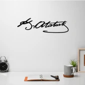 ALPHA METAL DESIGN Metal Atatürk İmzası Duvar Tablosu - Siyah Atatürk İmzası - Ev Ofis Dekorasyon Aksesuar AMD4030 - 2