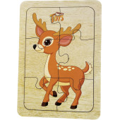 Trendy Toys Ahşap Puzzle Ilk Yapbozum 3 Adet 6 Parçalı 18x11cm - 2