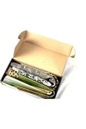 OSM Baskılı hakiki parça deriler XL boy A4-A5 Boyutunda 6LI PAKET thumbnail 3