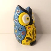 Buhurdanlık Baykuş Çini Mumluk Işık Ev Dekor Masa Özel Gün Hediye - 6