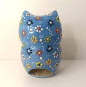 Buhurdanlık Baykuş Çini Mumluk Işık Ev Dekor Masa Özel Gün Hediye - 3