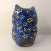 Buhurdanlık Baykuş Çini Mumluk Işık Ev Dekor Masa Özel Gün Hediye - 3