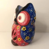 Buhurdanlık Baykuş Çini Mumluk Işık Ev Dekor Masa Özel Gün Hediye - 4