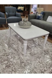 AKSET Orta Sehpa Lüx Beyaz Gümüş thumbnail 1