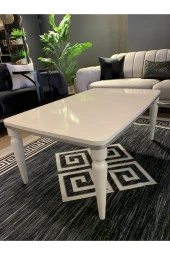 AKSET Orta Sehpa Lüx Krem Gümüş - 1