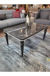 AKSET Orta Sehpa Lüx Siyah Mermer Gümüş thumbnail 1