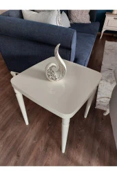 AKSET Lüx Yan Sehpa Full Krem thumbnail 3