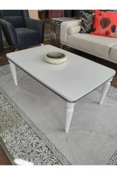 AKSET Orta Sehpa Lüx Beyaz Gümüş thumbnail 3