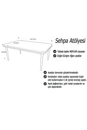 AKSET Orta Sehpa Lüx Krem Ceviz thumbnail 3