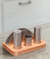 Kısmet Tuzluk Peçetelik Takımı 4lü Ahşap KBT121 - 2