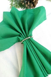 6lı Çam Yeşili Pamuk Kumaş Servis Sunum Peçetesi thumbnail 4