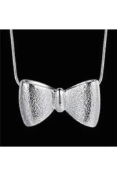 Kadın Papyon Kolye Paslanmaz Model Zincir Hediyemizdir Çok Ucuz Kadın Papyon Kolye - 1