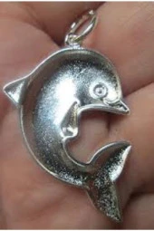 Paslanmaz Çelik Yunus Balığı Şans Uğur Kolye Yeni Tasarımlar Yunus Balığı Kadın Kolye Zincirli - 2
